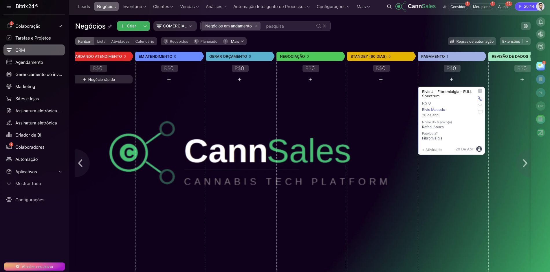 Plataforma CannSales no Bitrix24